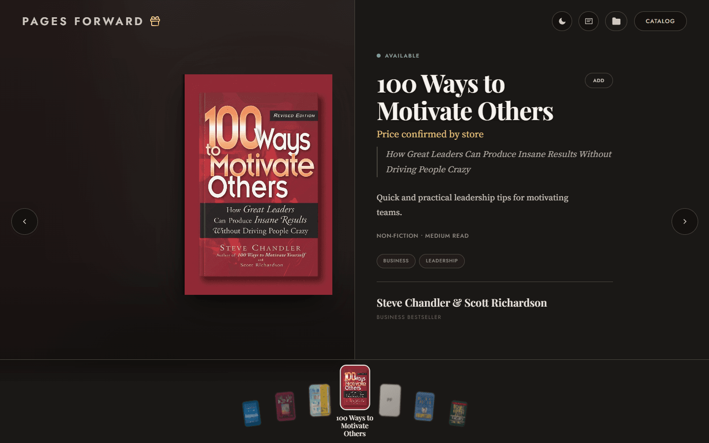 Pages Forward desktop preview