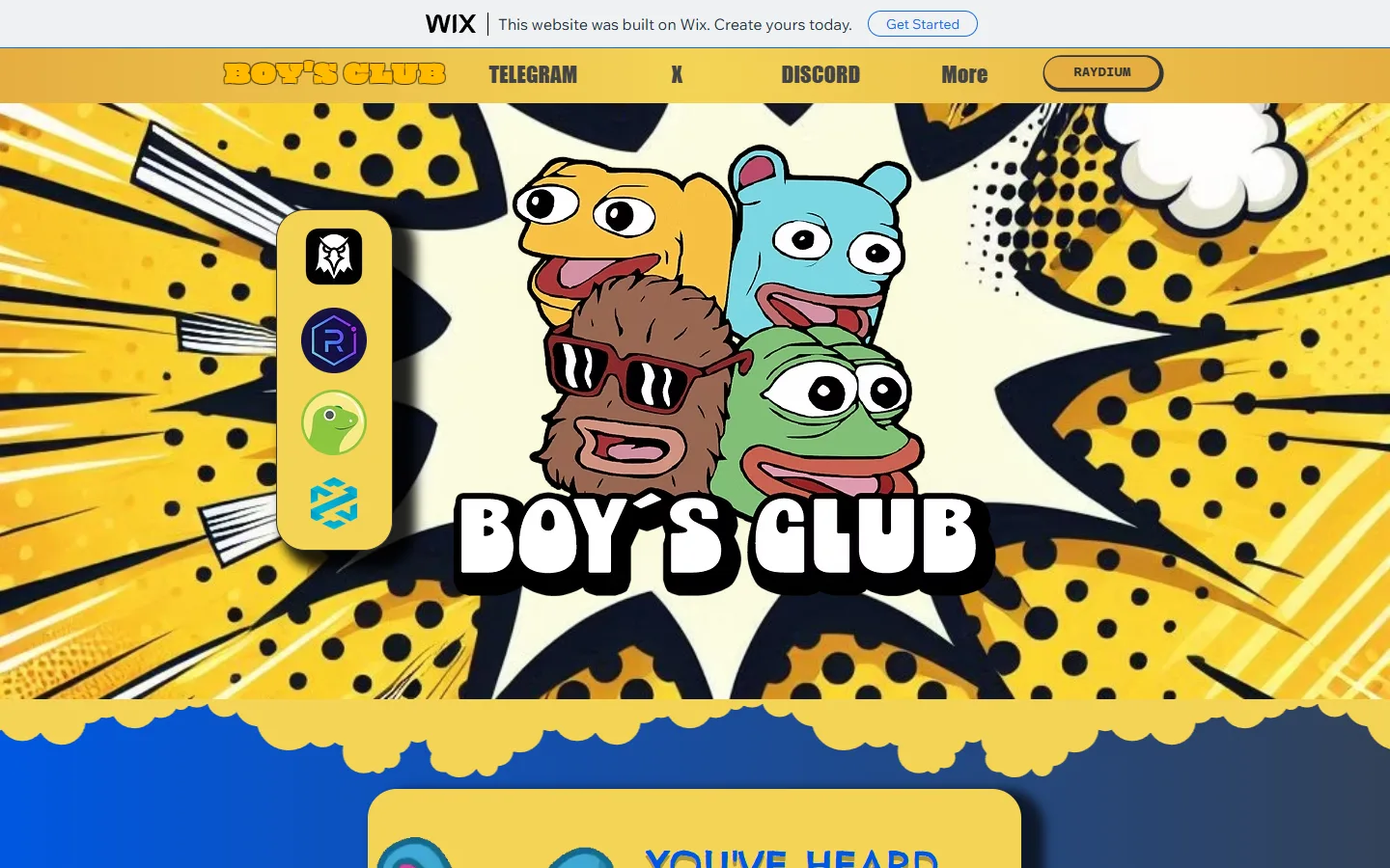 Boy's Club home page